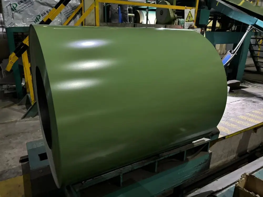 High paint 25/25um Green color Prepainted coil with good price for export